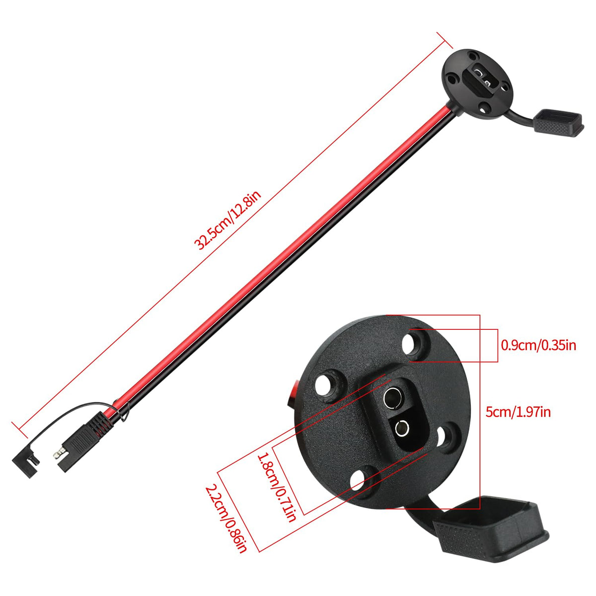 WYTUDTE SAE extension cord waterproof seal demonstrates weatherproof performance for outdoor use