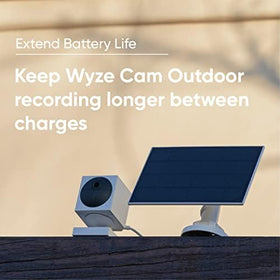 Wyze solar panel compatible with Battery Cam Pro for extended use.