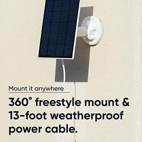 Wyze solar panel connection to Wyze Cam Outdoor for continuous operation.