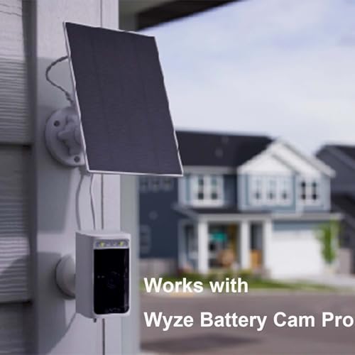 Wyze solar panel delivers 2.5W at 5V for daytime charging.