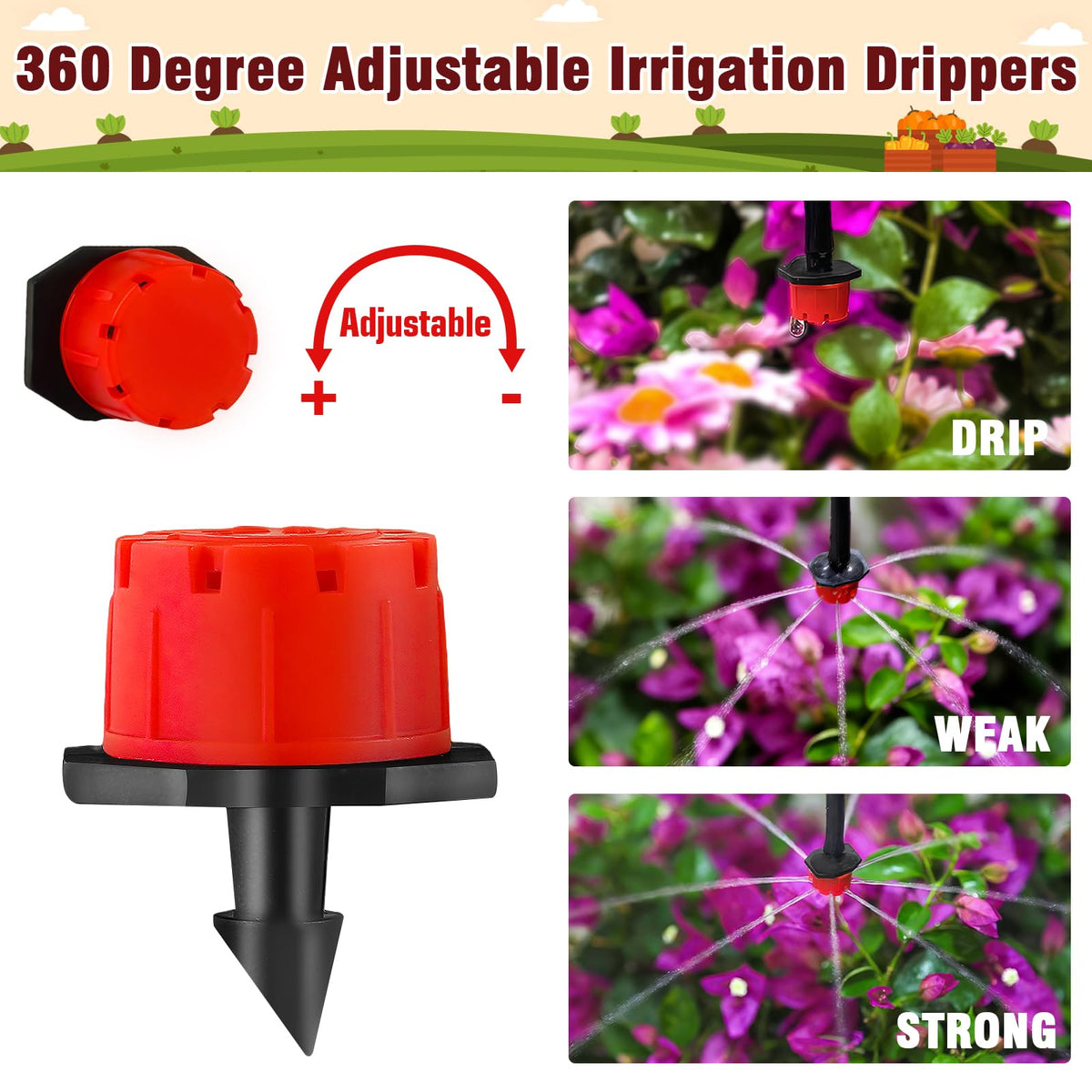 WZFLRUA valve offers adjustable flow for garden control.