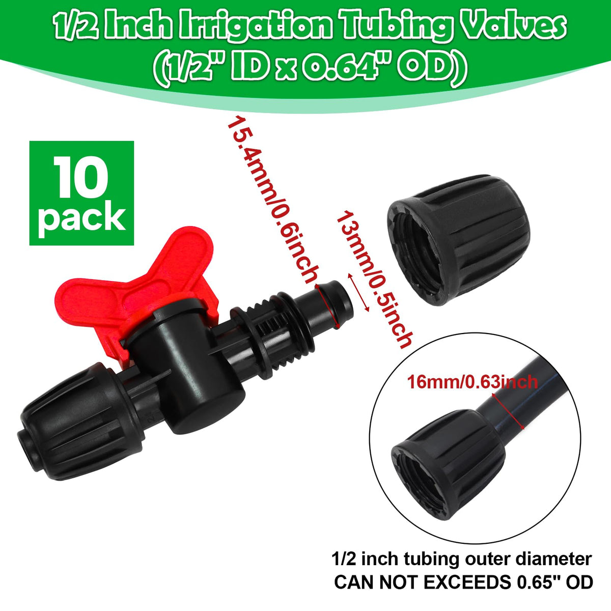 WZFLRUA inline valve lock nut assembly provides a secure anti-leak joint.