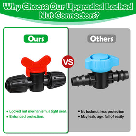 WZFLRUA tapered ends simplify quick installation on 1/2 inch tubing.