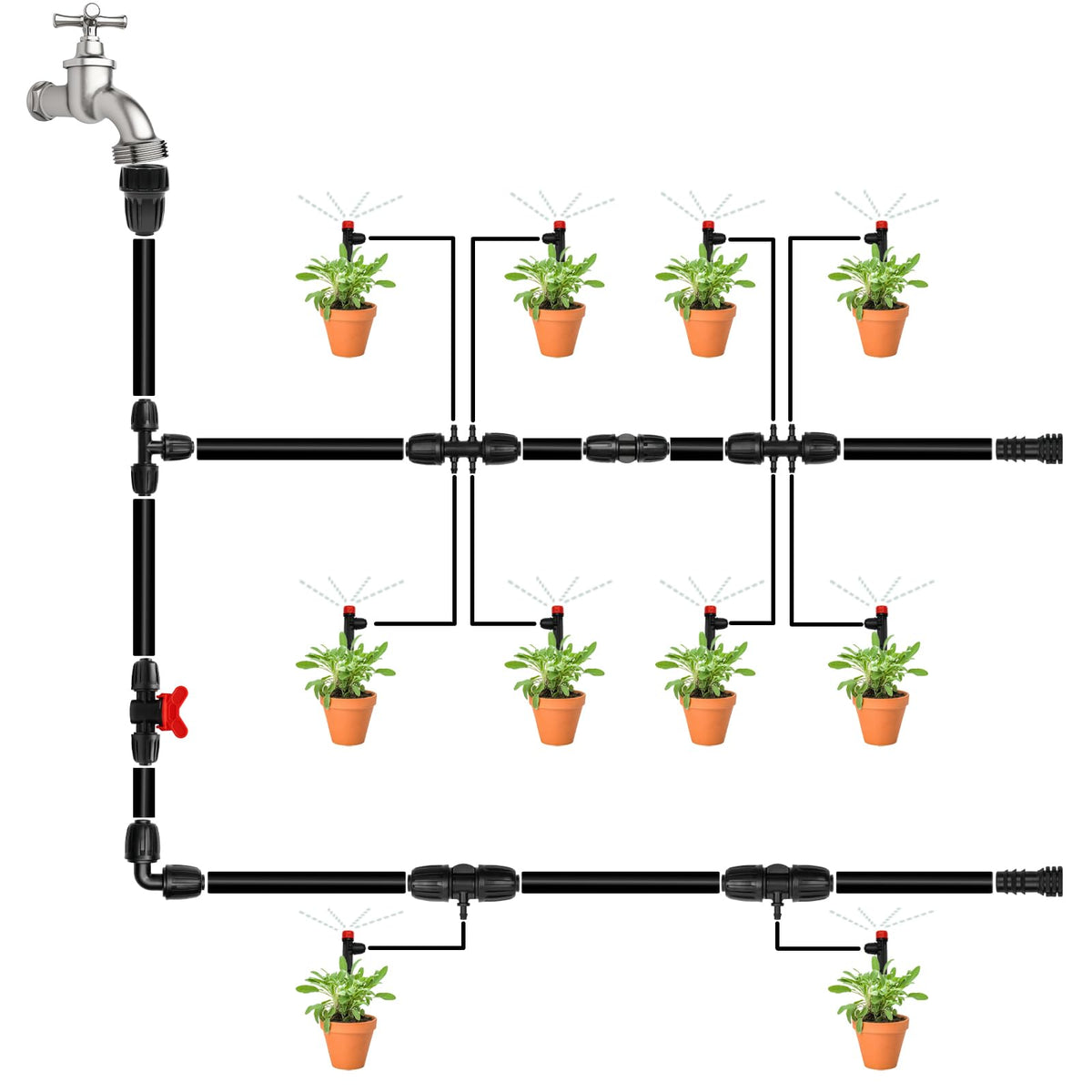 WZFLRUA versatile fittings suitable for raised beds, patios, lawns.