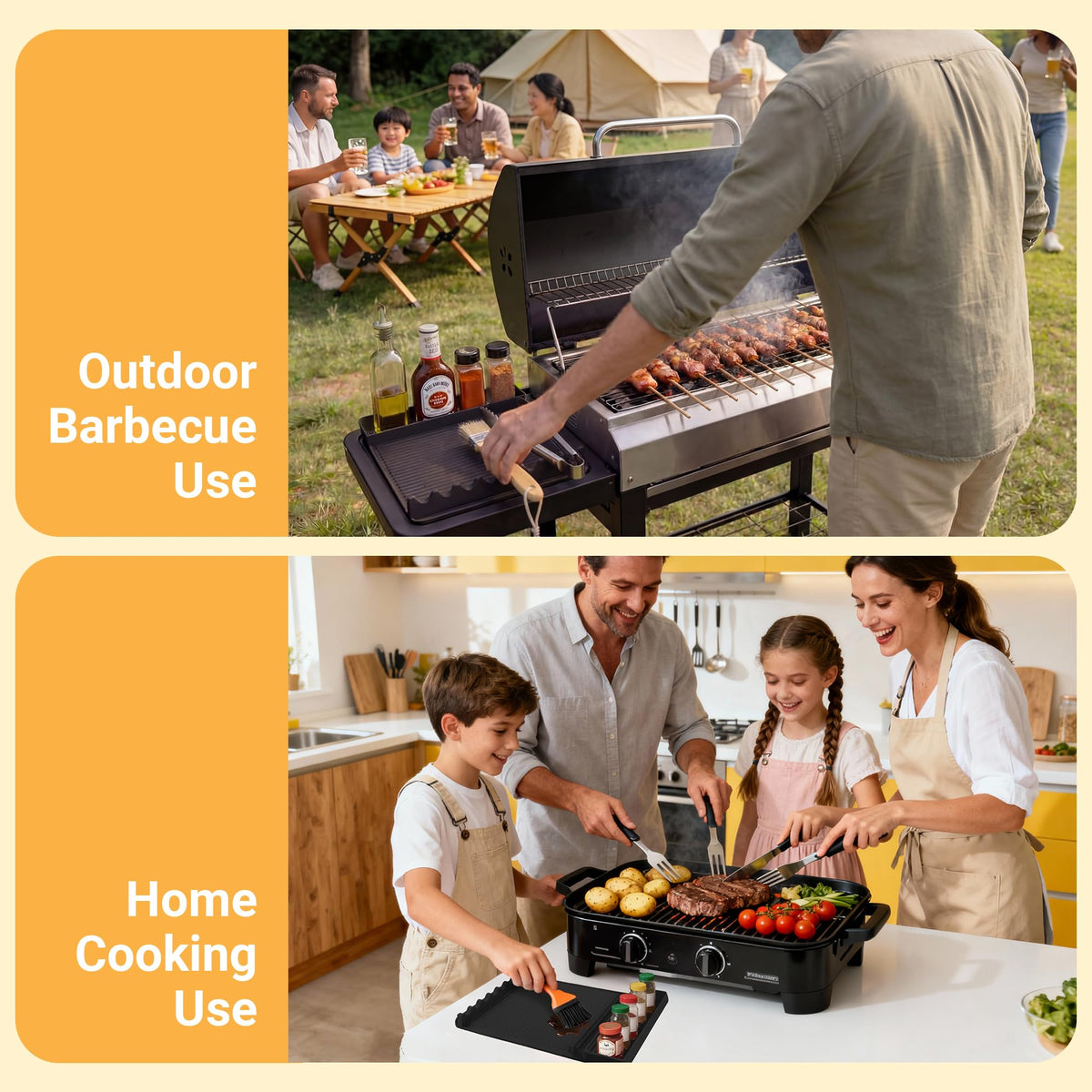 WZGUSXN compact, durable mat stores neatly after cooking.