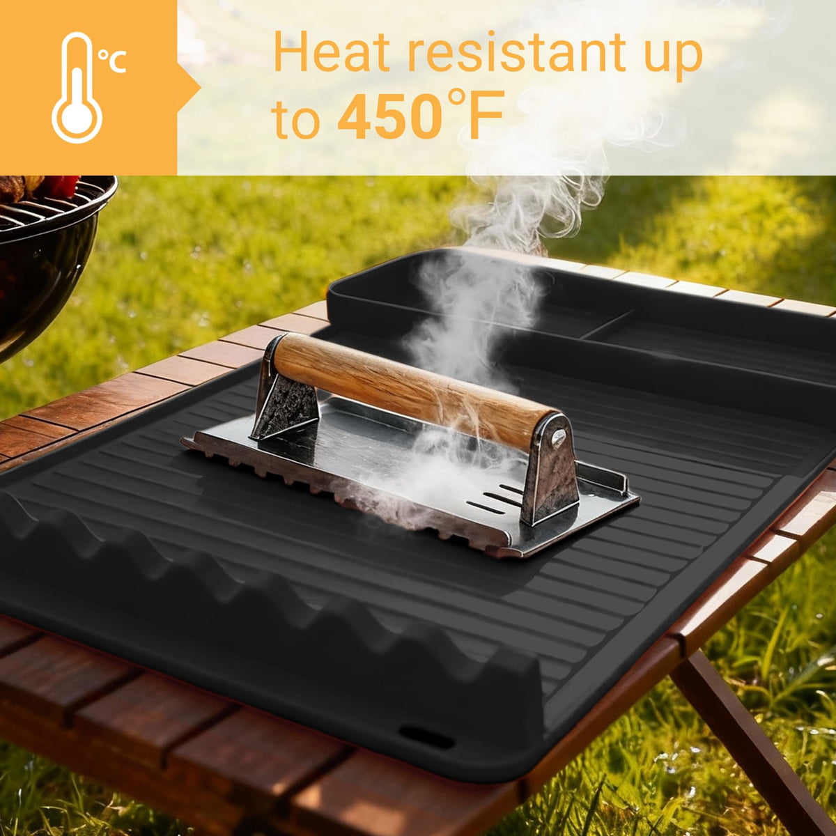 WZGUSXN easy-clean surface allows fast post-cook wipe-down.