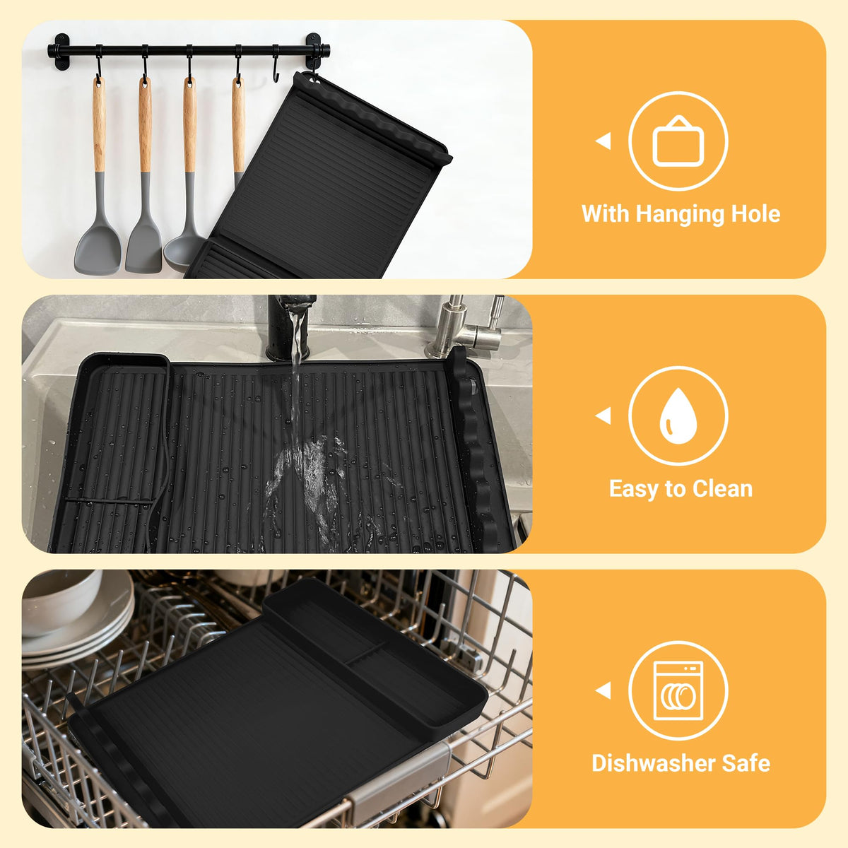 WZGUSXN grease catcher design contains spills for easy cleanup.