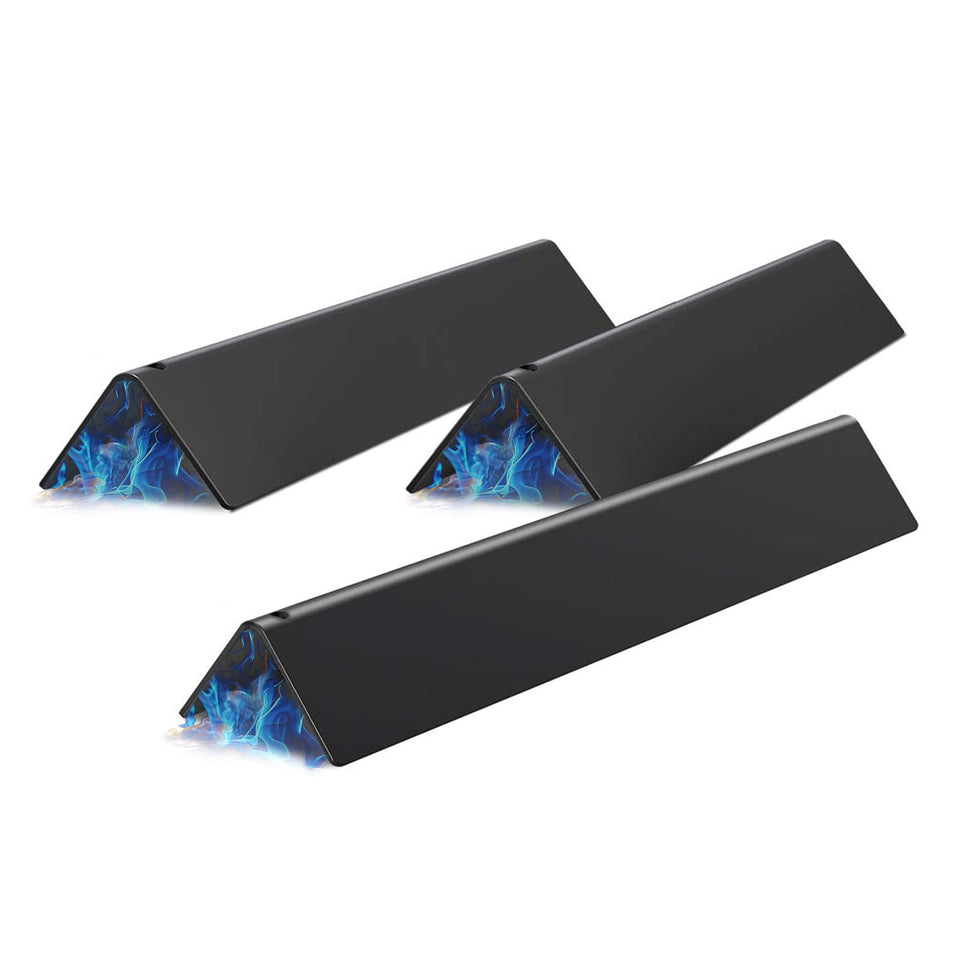X Home flavorizer bars, 15.3-inch length, for front-control Weber Spirit setup provide even heat.