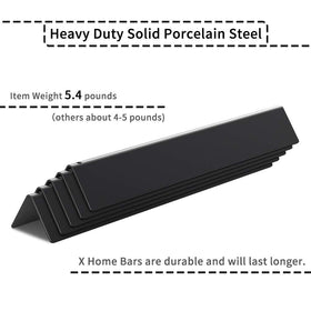 X Home porcelain-enameled steel bars resist wear for long-term grilling reliability.