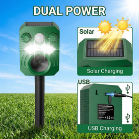 X-octenol Deer Repellent Device solar panel powering silent deterrence