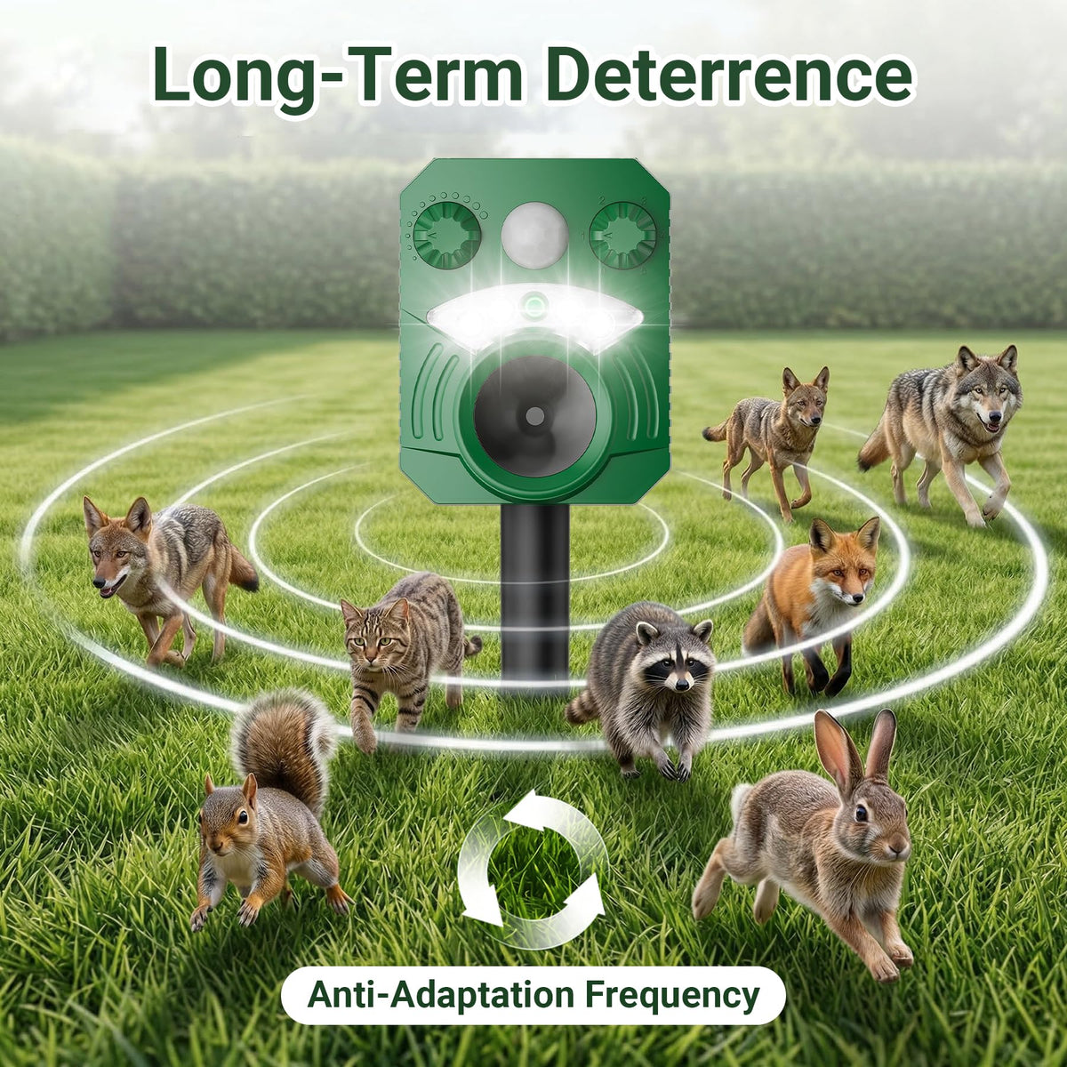 X-octenol Deer Repellent Device wall mount option for fence or patio protection