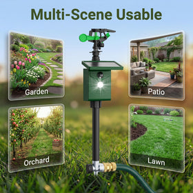 X-octenol bright flashing light enhances wildlife deterrence at dusk.
