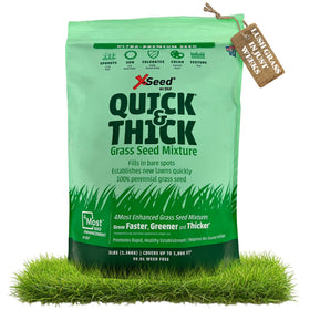 X-Seed Ultra Premium seed bag showing fast germination potential for lush lawns
