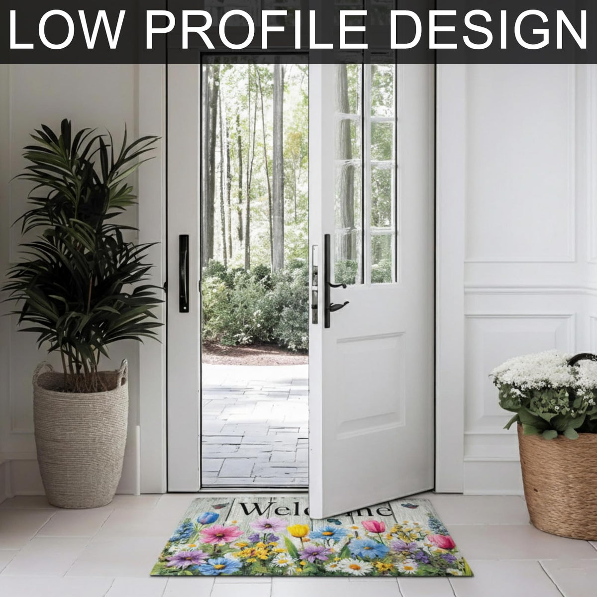 XADP Welcome Mat decorative pattern adds curb appeal to porch or entryway
