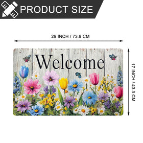 XADP Welcome Mat non-slip rubber back prevents slips on wet floors