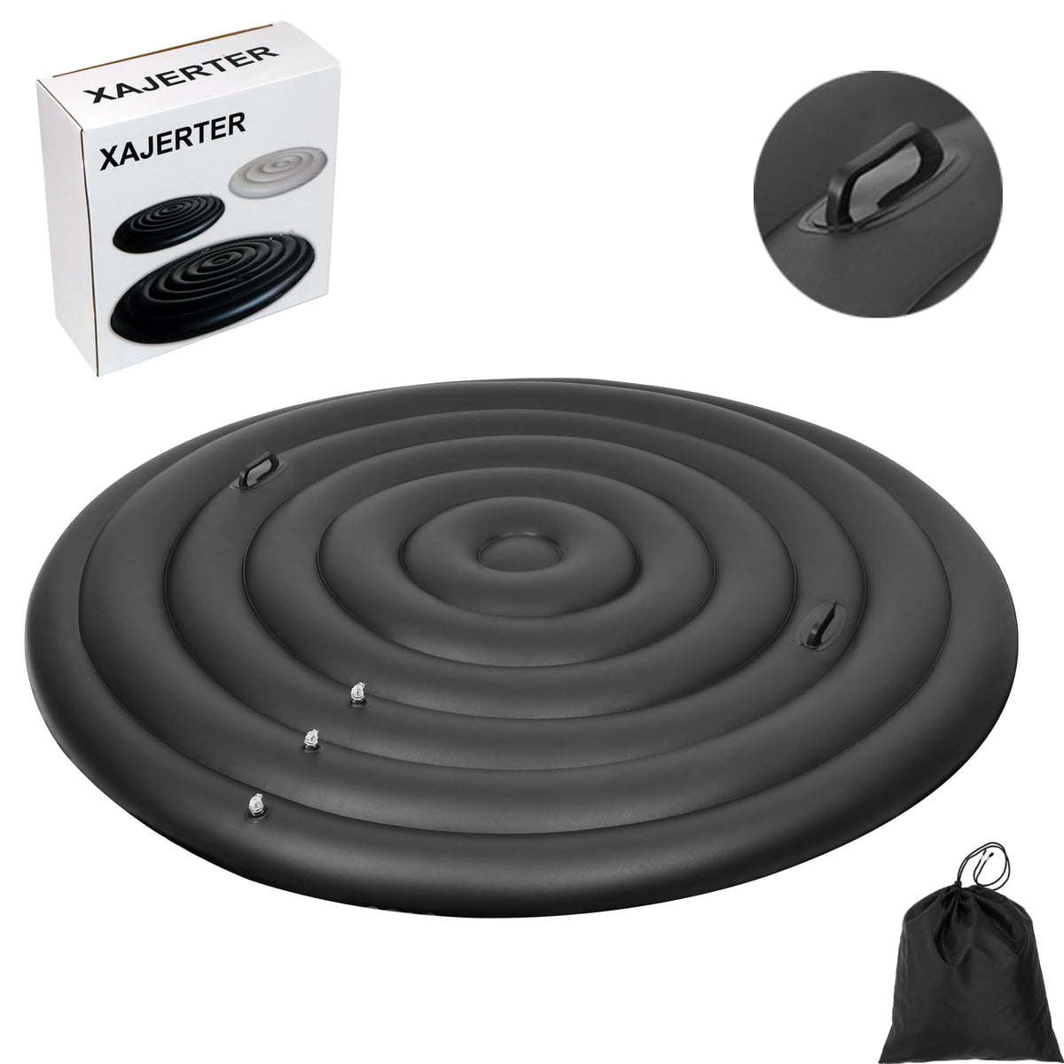 Xajerter round hot tub cover fits Saluspa for reliable heat retention.