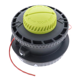 Xamily Ryobi Reel Easy+ trimmer head front view, quick bump-feed for easy line advancement.
