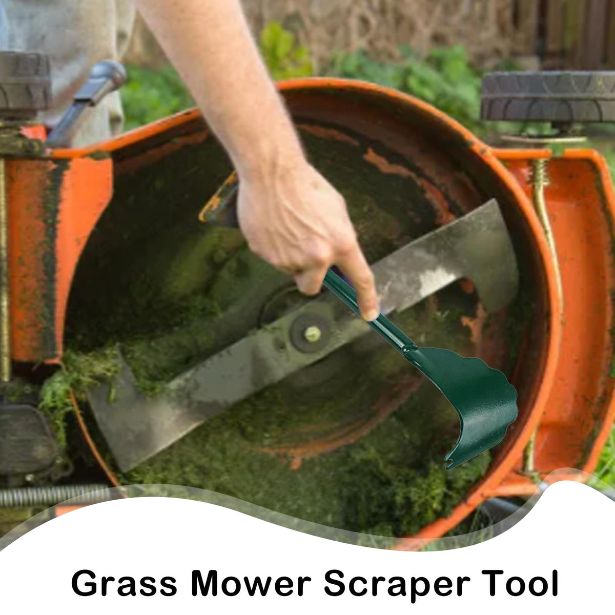 Xanadued cleaning tool suits mower decks and garden tools.