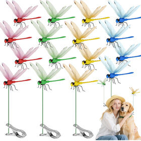 Xandova dragonfly clip set adds vibrant color to indoor plant displays