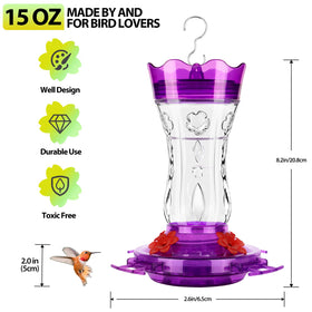 XAROO four flower-shaped ports invite multiple hummingbirds to feed