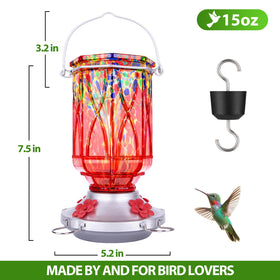 XAROO hummingbirds feeding at the four-port feeder