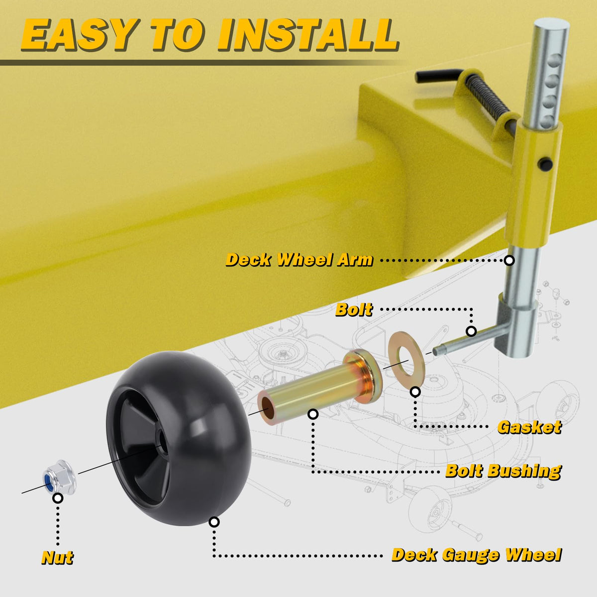XaXmTee bolts-and-bushings-assembly-kit enables secure, quick gauge wheel replacements