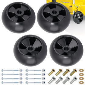 XaXmTee deck wheels 4-pack for lawn mowers with smooth rotation