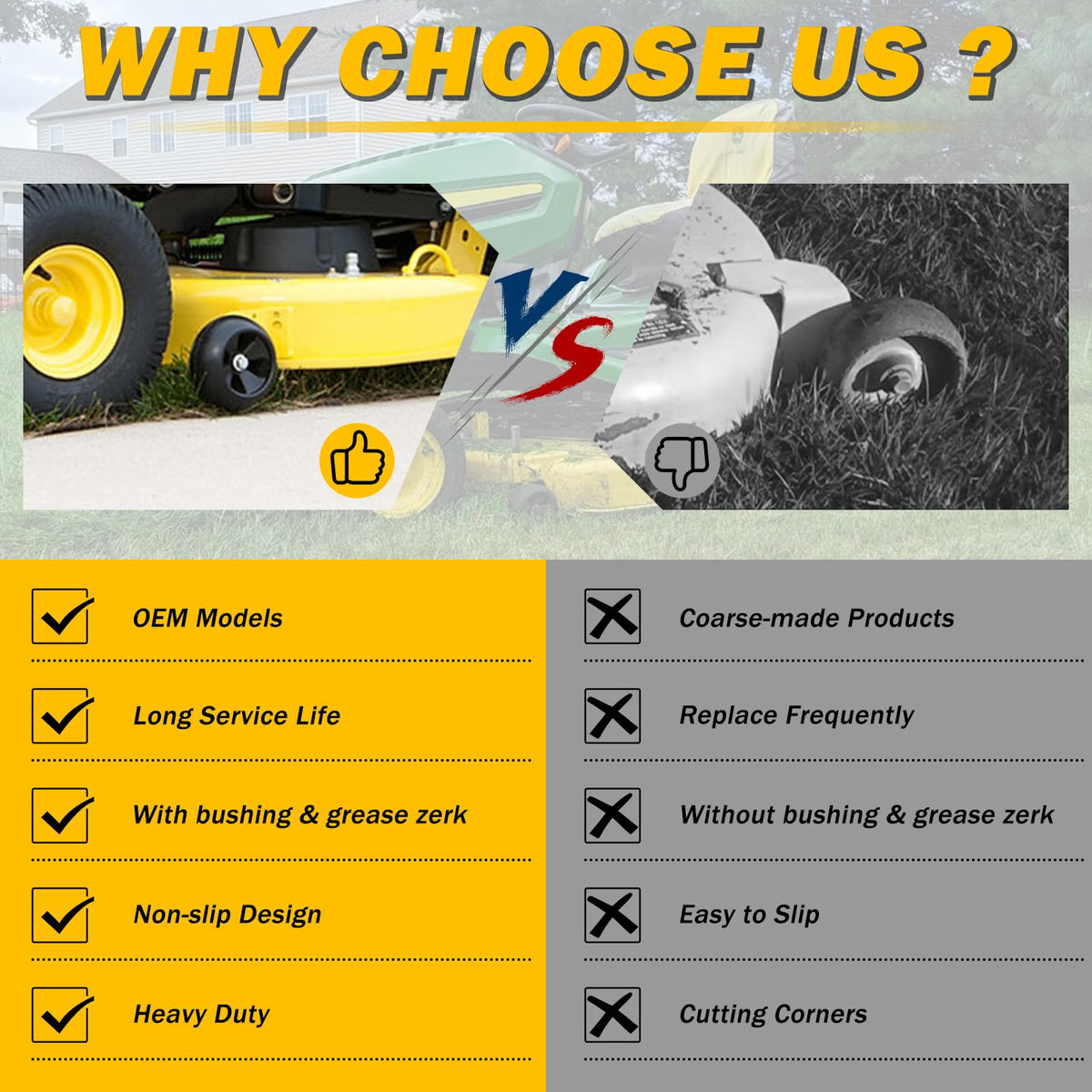 XaXmTee durable-polypropylene-wheels deliver anti-friction performance for yard use