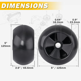 XaXmTee replacement wheels with installation hardware for easy upgrade