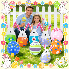 XAYSXJNB Easter inflatables offer friendly egg hunt props for events.