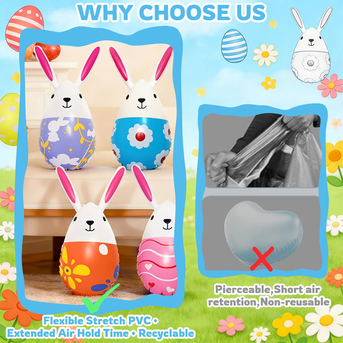 XAYSXJNB Easter ribbon decor adds colorful finishing touch.
