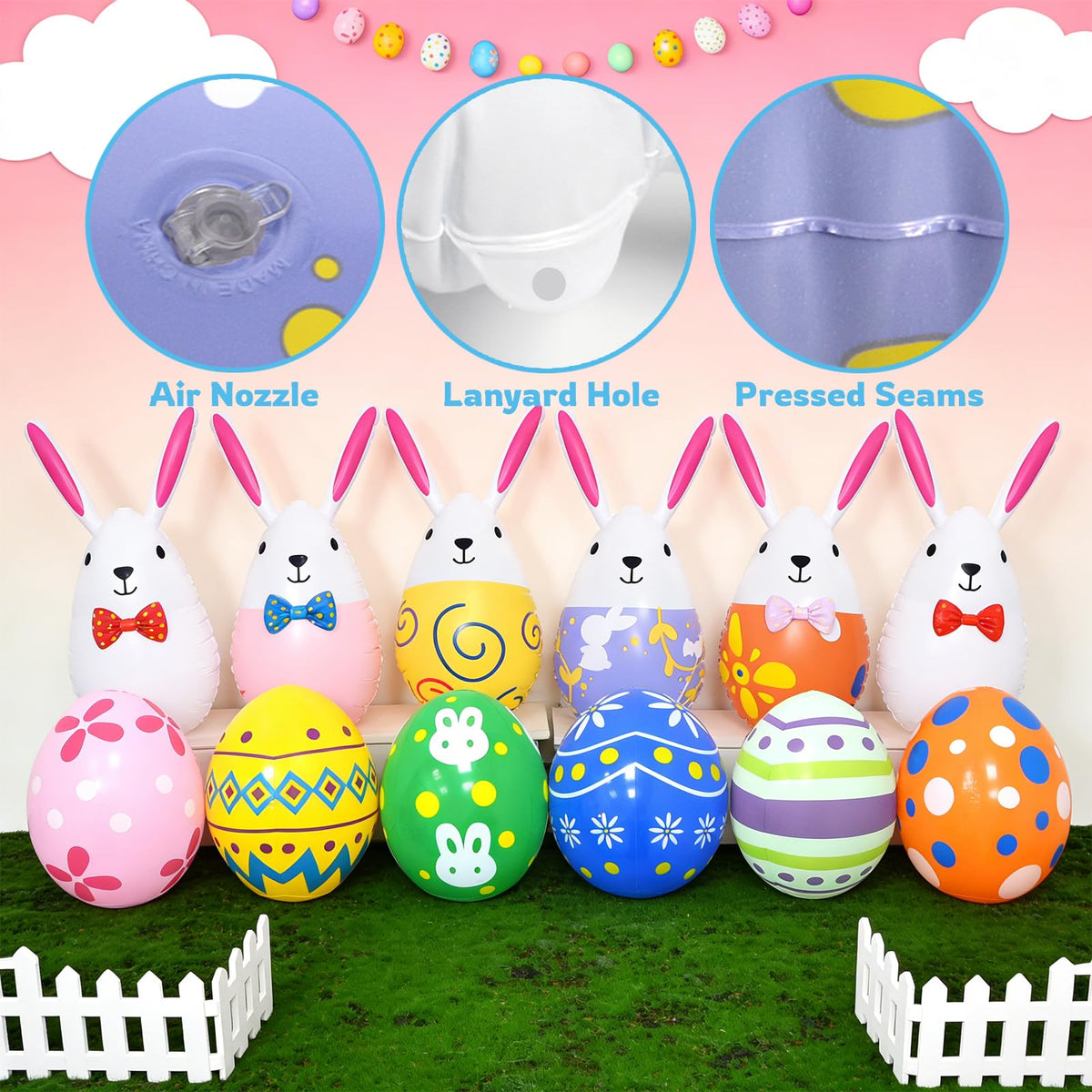 XAYSXJNB outdoor Easter decoration display brightens yard, porch, and garden.