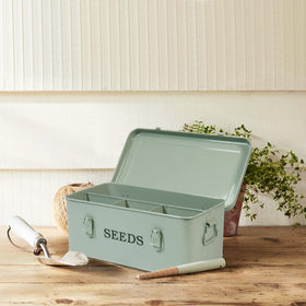 Xbopetda portable garden seed bin for home, shed, greenhouse.