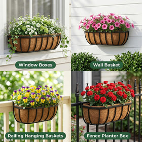 XCRUI coco liner for window boxes helps keep soil evenly moist