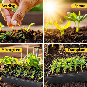XCRUI seed starting tray leak-free design keeps work surface clean and dry.