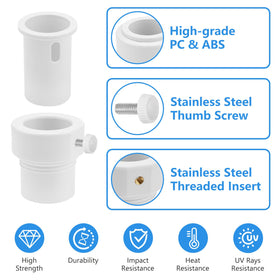 XCWT stabilizer close-up highlighting UV-resistant PC and ABS materials.