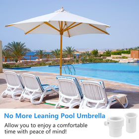 XCWT white color stabilizer in use on a pool deck setup.