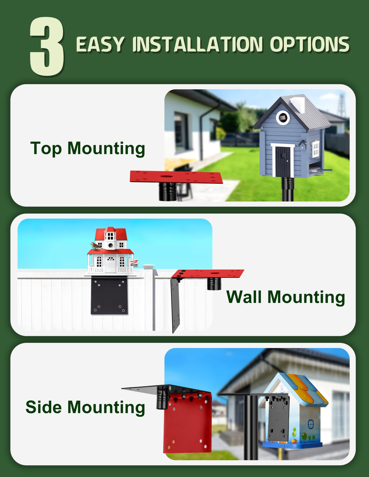 XDW-GIFTS 5-prong heavy duty base provides stable ground mounting