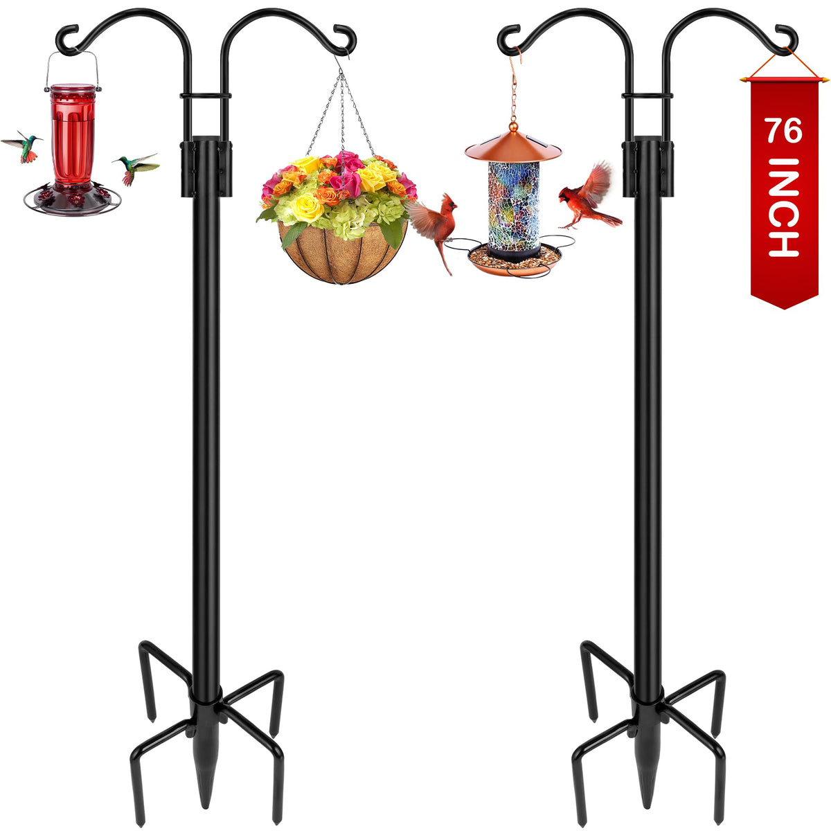 XDW-GIFTS double shepherds hooks outdoor assembly for durable hanging decor.