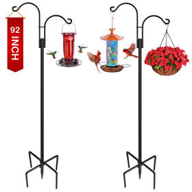 XDW-GIFTS Dual-arm shepherds hooks enable versatile outdoor hanging.