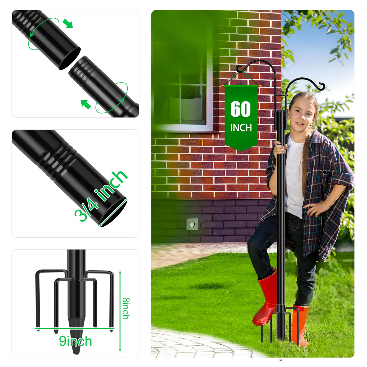 XDW-GIFTS solar lantern hanger for organized outdoor lighting.
