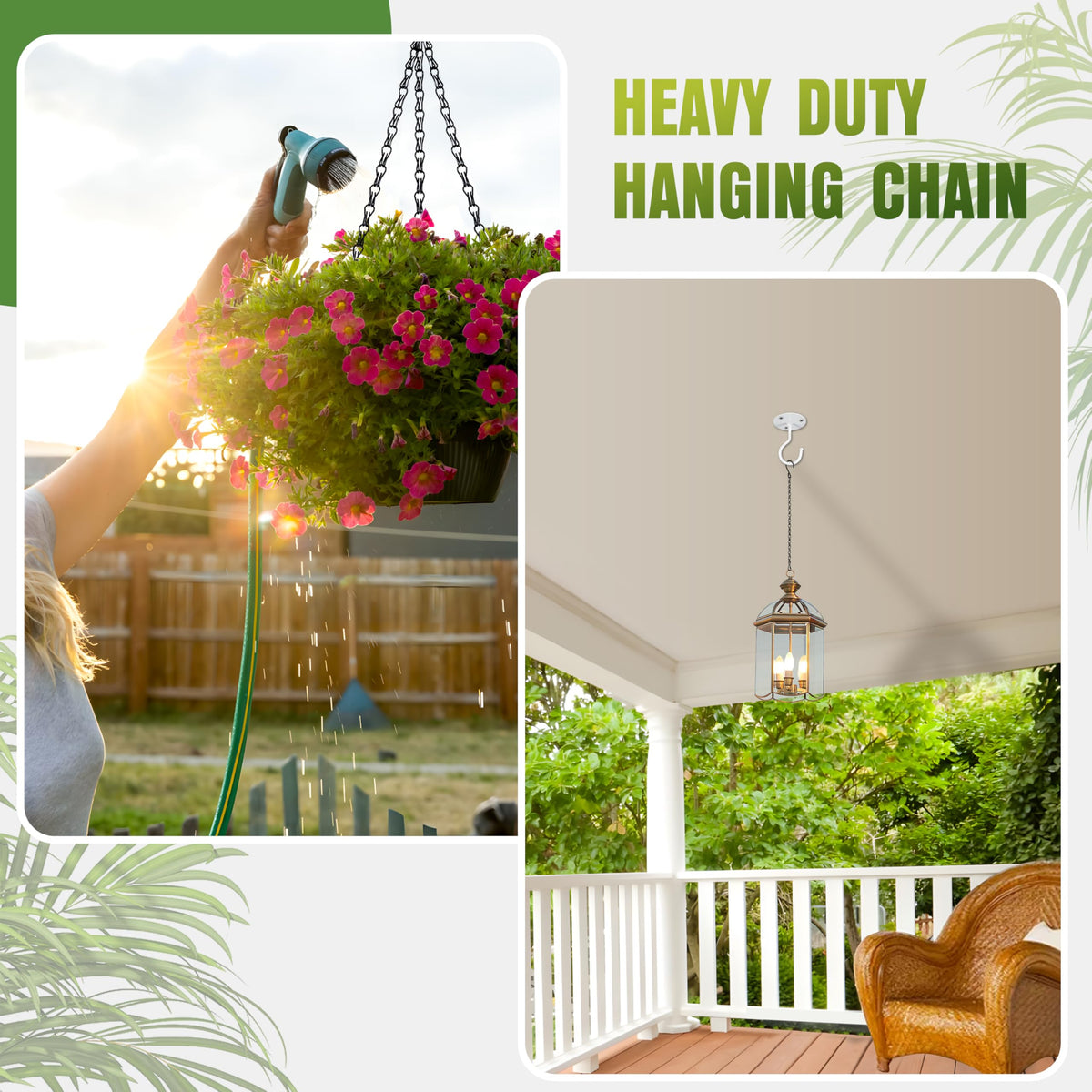 XDW-GIFTS chain used with lanterns for secure decorative mounting.