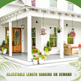 XDW-GIFTS chain with hooks holding wind chimes outdoors.