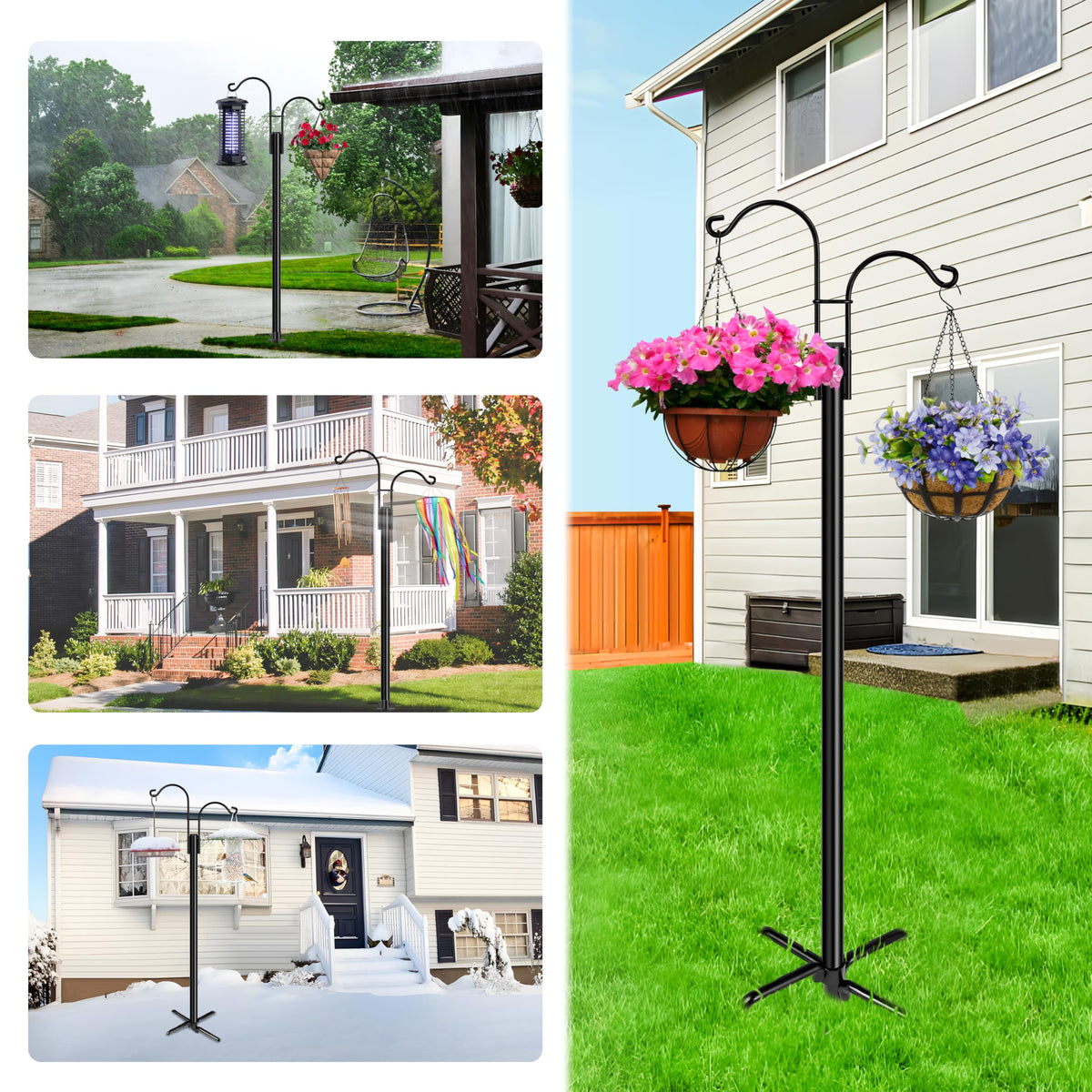 XDW-GIFTS versatile hanging solution fits solar lanterns, wind chimes, and pots.