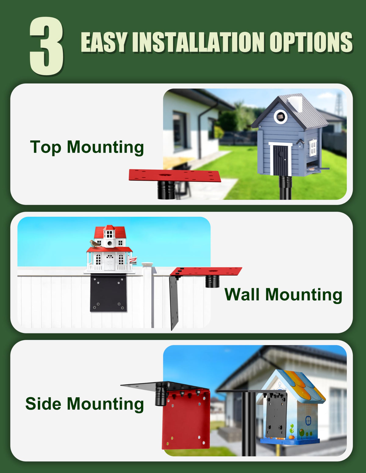 XDW-GIFTS Weatherproof metal pole with rust-resistant coating for outdoor use