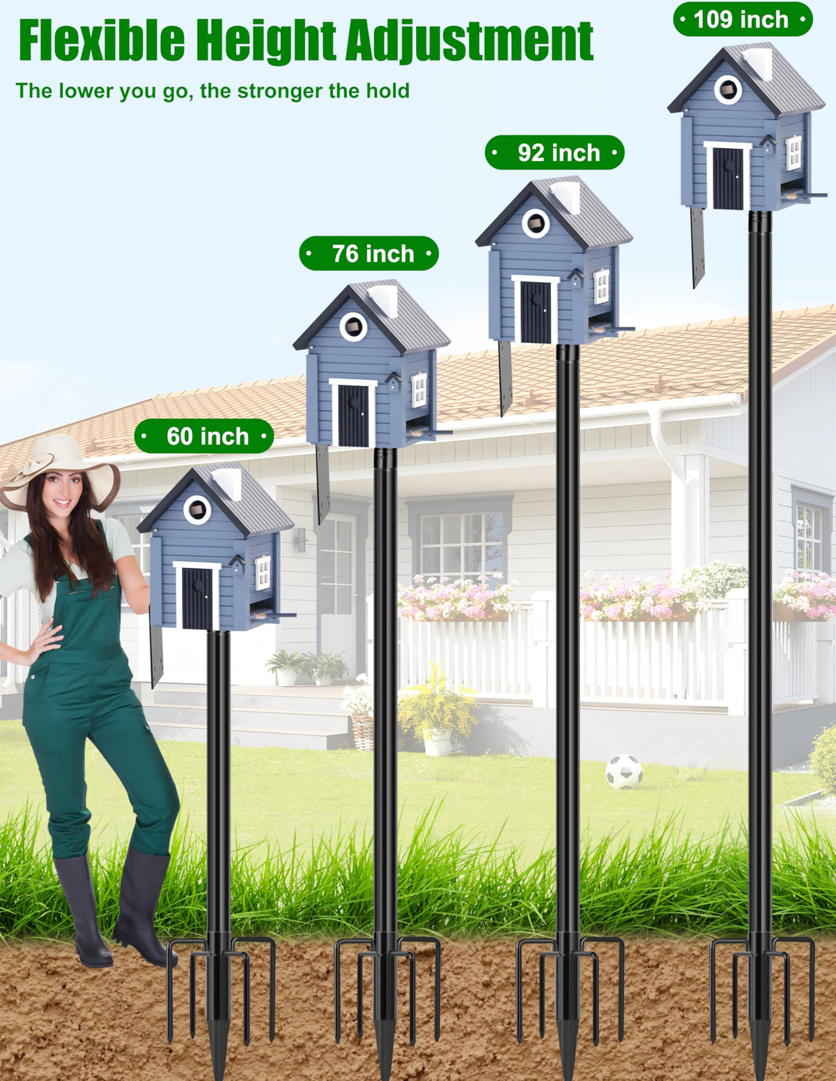XDW-GIFTS yard-ready pole enhances birdwatching and curb appeal