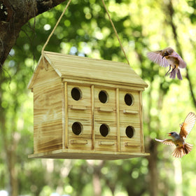 XDYGHH 12-hole nesting box attracts wrens, finches and bluebirds.