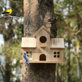 XDYGHH Garden hanging nest adds charm while inviting wildlife to the yard.