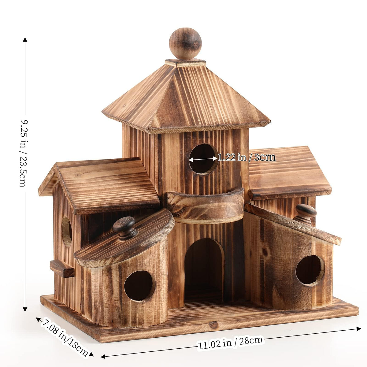 XDYGHH 1.22 inch entrance hole for small birds invites wrens and chickadees.