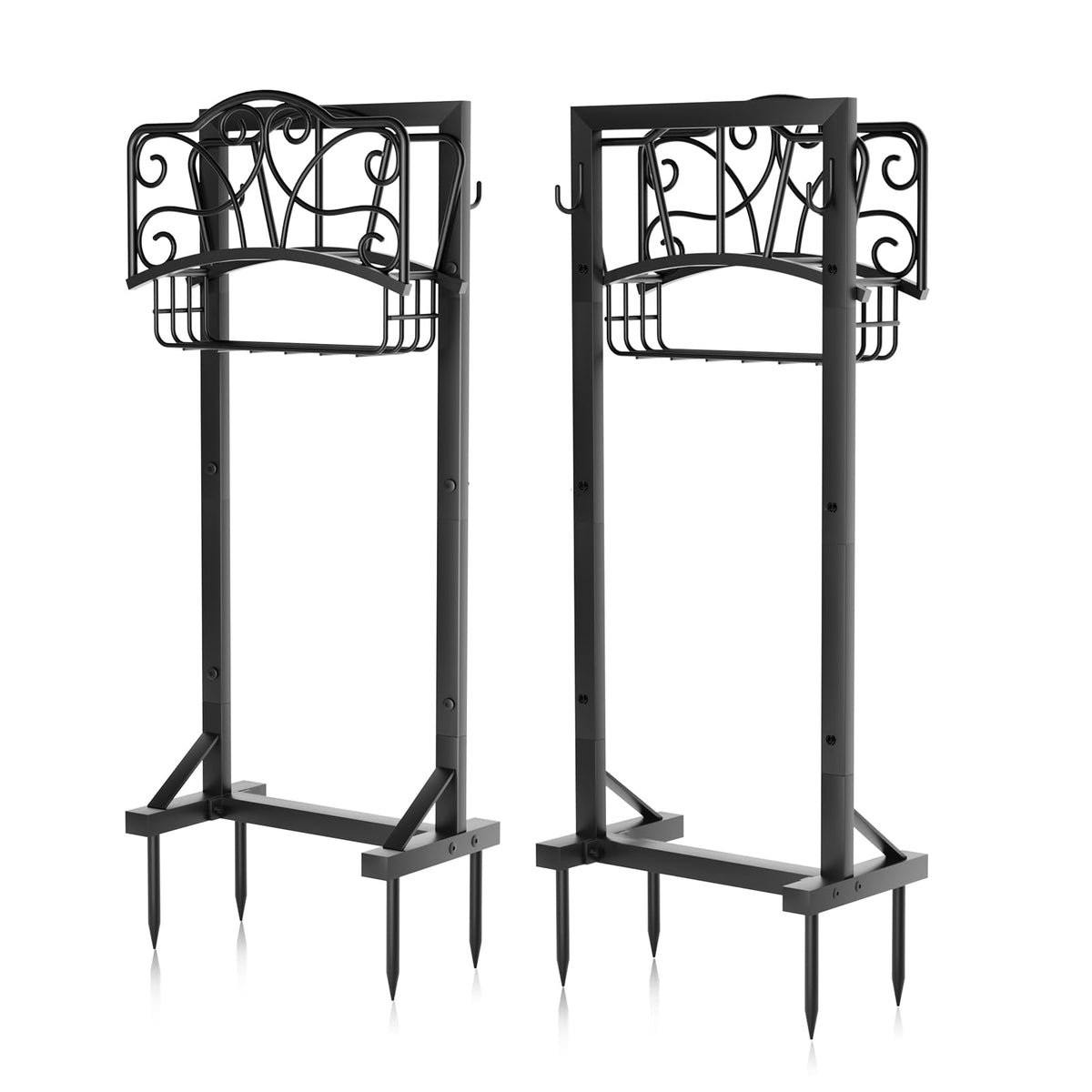Xeapoms ground spikes anchor securely into lawn for stability.